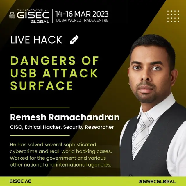 GISEC Dark Stage - See you on 15th March - Remesh Ramachandran